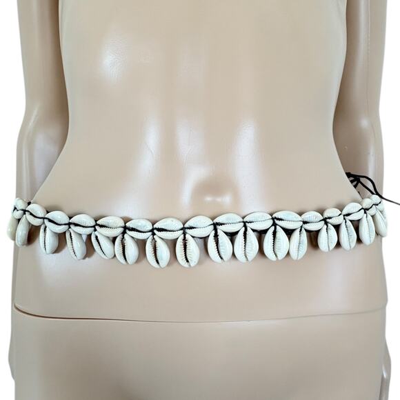 Cowrie Shell Belt Boho Beachy Y2K Surfer Rave Cowgirl Hippie Coastal Mermaid S - Picture 2 of 7